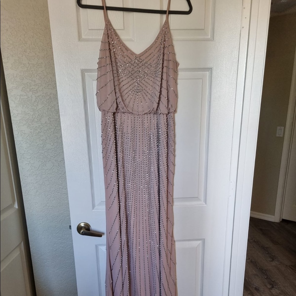 Xscape Blush pink gown perfect for wedding, prom, cocktail, or glam event. Sz 14